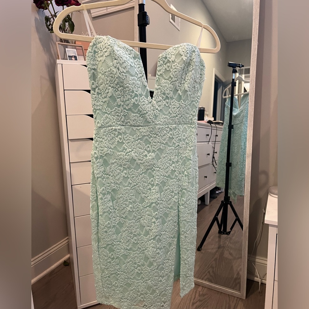 Baby blue dress